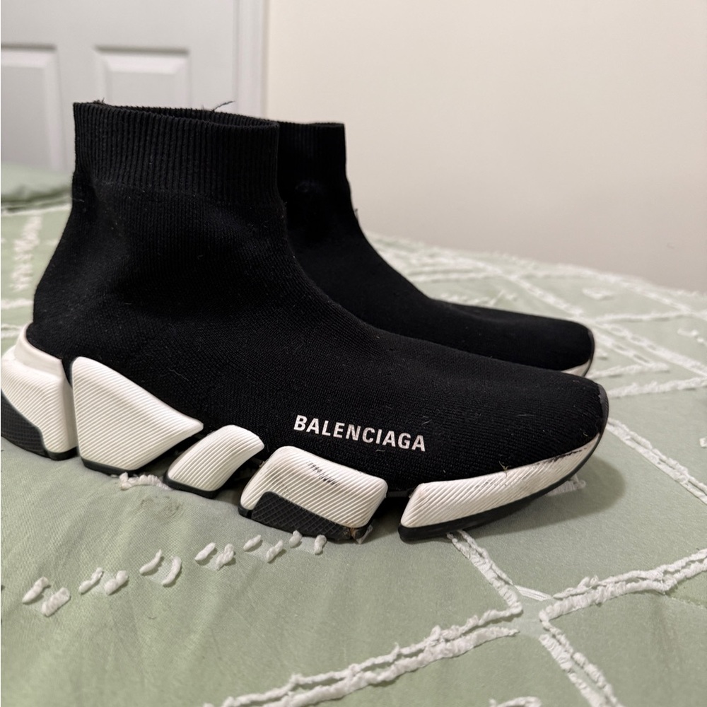 Balenciaga Black Knit Sneakers